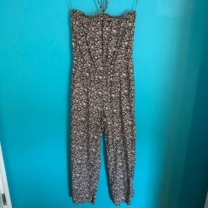 American Eagle Floral Jumpsuit with Optional Strap